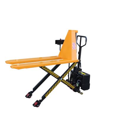 China Workshop electric high lift pallet truck scissor truck factory price sale for sale