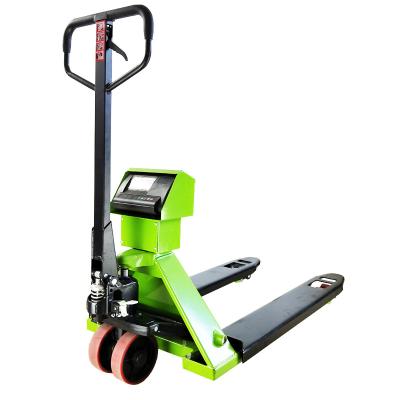 China Hotels 2 Ton 2.5 Ton Pallet Truck Lifting Scale With Printing New Lithium Electronic Manual Scale Meter Hydraulic Carrier for sale