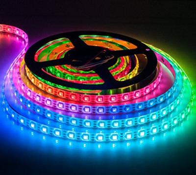 China 30 LED/m Flexible LED Strip Lights SMD5050 DC5V Addressable ws2812b LED Strip for sale