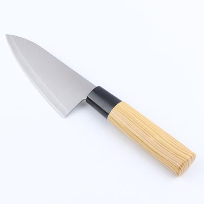 China Sustainable Japanese Stainless Steel Sashimi Knives With Wood Coating Handle for sale