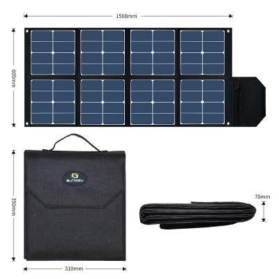 China SUNGZU Portable Sunpower OEM Folding Solar Panel 32V 100W Output For Power Station 500Watt 1000W Generator 1280*640*6mm for sale