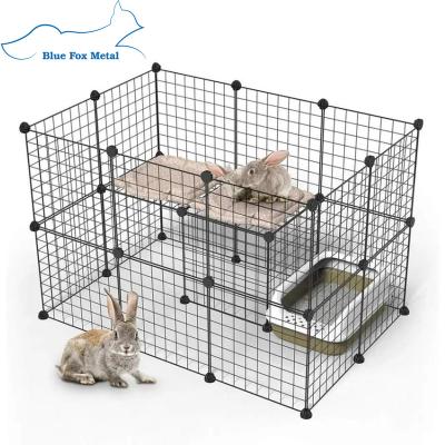 China Small Breathable Indoor Portable Metal Wire Mesh For Small Animals, Guinea Pigs, Rabbits Kennel Crate Fence for sale