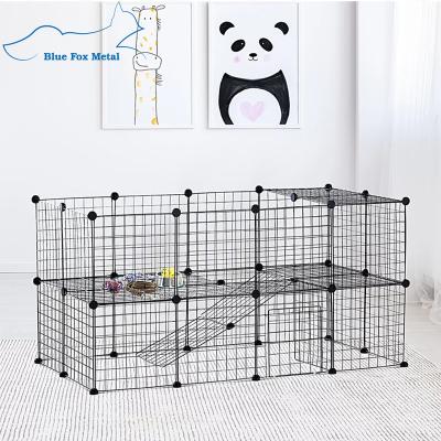 China Breathable Small Animal Pet Cage Indoor Metal Wire Yard Barrier For Cat Dog Guinea Pigs Rabbits Kennel Crate Tent Barrier for sale