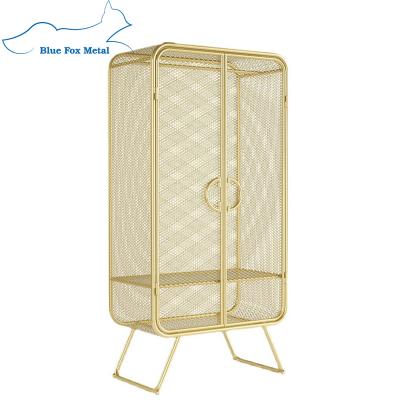 China (Others)Adjustable Customized Metal Wire Mesh Steel Wardrobe Decoration Multifunctional Furniture for sale