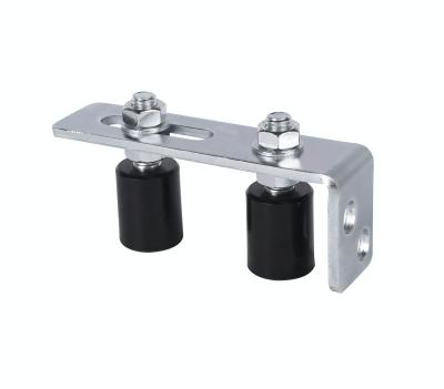 China Modern Plastic Nylon Sliding Door Roller Guide Wheel Plate Bracket With Bolt And Seal for sale