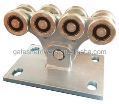 China Steel Galvanized Cantilever Door Trolley Wheels Cantilever Door Pulley With Supporting Door Roller for sale