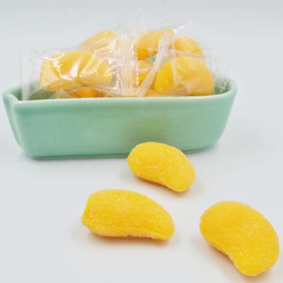 China Chinese Supplier Candy Factory Natural Mango Flavored Candy Moon Shape For Party for sale