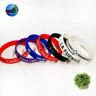 China For Promotional Promotion Custom Silk Screen Printed Silicone Wristband Wristband Sport Silicone Wristband for sale