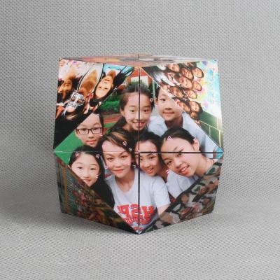 China Cartoon Toy Customized Picture Advertising Anniversary Gifts Diamond Shape Magnetic Magic Folding Magic Cubes for sale