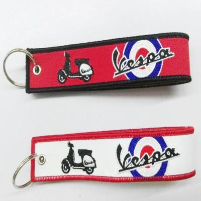 China For Promotion Embroidery Logo Short Lanyards Keychain With Custom Logo for sale