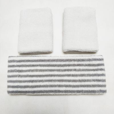 China Custom Wholesale Reusable Cotton Basketball Sports Gym Towel Running Yoga Terry Wristbands Headbands for sale