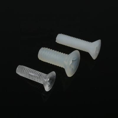 China Flat Head Flat Nylon Countersunk Plastic Screw (M3 M4 M5 M6 M8) for sale