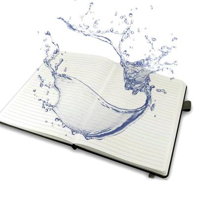 China Customizable Erasable Waterproof Leather Notebook Office Diary Planner Note Book Hardcover Made Stone Paper Student Journal With Pocket for sale