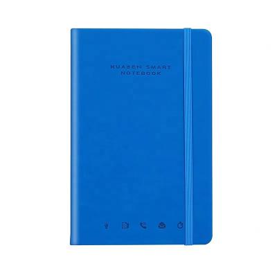 China Hardcover Custom Erasable Waterproof Leather Lined Notebook Office Diary Planner Memo Book Stone Paper Student Journal With Debossed Logo for sale