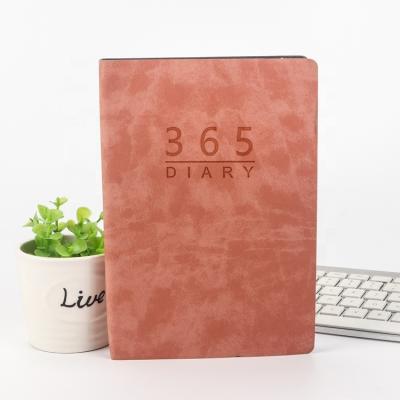 China 2023 Notebook 2023 Custom Printing Reusable Hardcover Planner Notebook A5 Soft Softcover 365 Times Planner Pink Appointment Paper Diary for sale