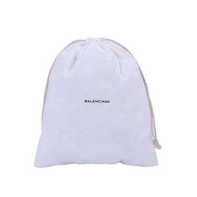 China Custom Eco-Friendly Recycle Drawstring Canvas Backpack Bag Shoes Canvas Cotton Bags Personalized Colorful Drawstring Bag With Double String for sale