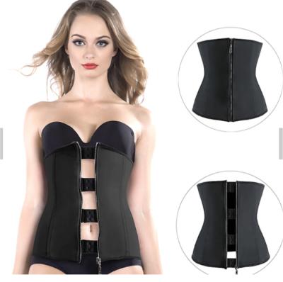 China Waist Forming Effect Waist Forming Wholesale Steel Boned Underbust Cincher Shaper And Latex Waist Trainer Corset With Zipper 7 Effect Hooks For Weight Loss for sale