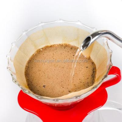 China Viable Tan / Primary /White Wave Cup Coffee Filter Paper Cafes And Coffee Shops for sale