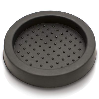 China Sustainable Daily Use High Quality Black Round Mini Silicon Coffee Tamper Mat for sale