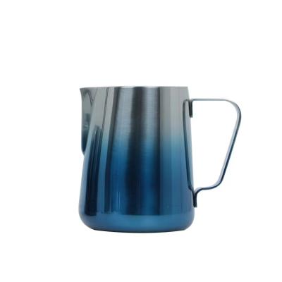 China Viable customize with laser logo stainless steel milk jug with design milk jug 350/600ml milk jug for sale