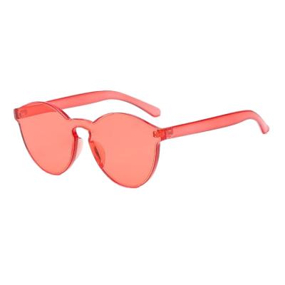 China 2022 Fashion Sun Glasses Sunglasses Custom Logo Sun Shade Vision Candy Color Lens Sunglasses PC Transparent Sunglasses for sale