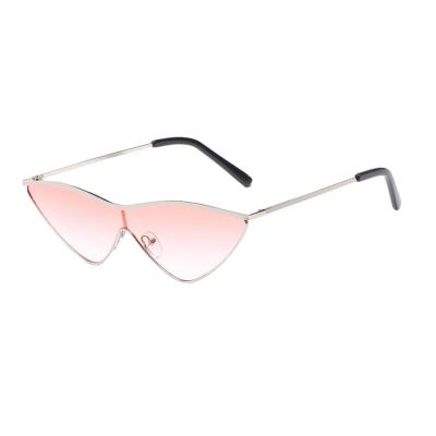 China Fashion Sunglasses Metal Frame Triangle Shape Fashion Eyewear 100% Protection One Piece Custom UV Sunglasses for sale