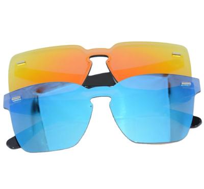 China Fashion Sunglasses Frame Injection Sun Glass Shield Square Oversized Rimless Promotional Sports Sunglasses Polarized Custom Made for sale