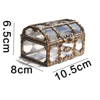 China Transparent Eco-Friendly Vintage Pirate Treasure Storage Box Candy Trinket For Jewelry Ear Crystal Gem Trinket Box Holder Organizer for sale