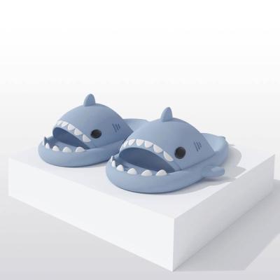 China Quick Dry Parent-child Women Men Kids Sandal+s Kids Slippers Cartoon Shark Summer Boys Girls Baby Soft Sole Anti-Skid Shoes for sale