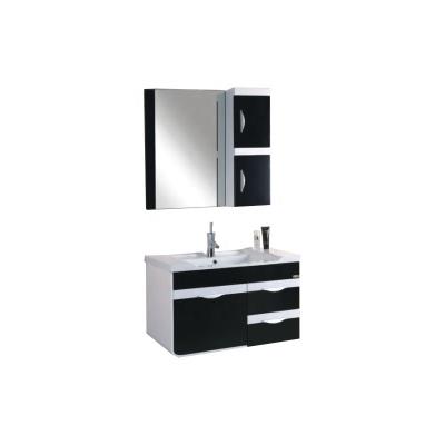 China Modern Waterproof Floor Standing PVC Bathroom Cabinet Bathroom Vanity for sale