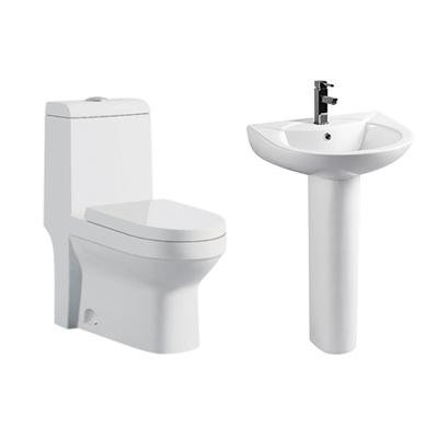 China Automatic operation Foshan ceramic toilet manufacturer with factory price two-piece washdown inodoro toilet WC WC set for sale