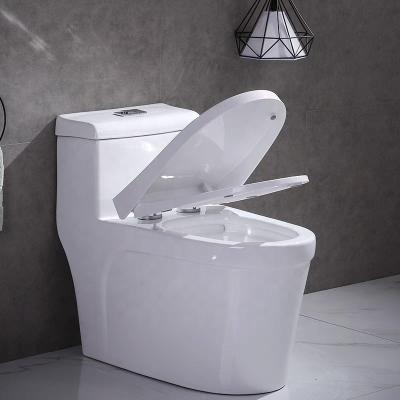 China China Color Automatic Operation Toilet Flush Toilet Bowls White Ceramic Inodoros One Piece Siphon For Hotel WC Toilet for sale