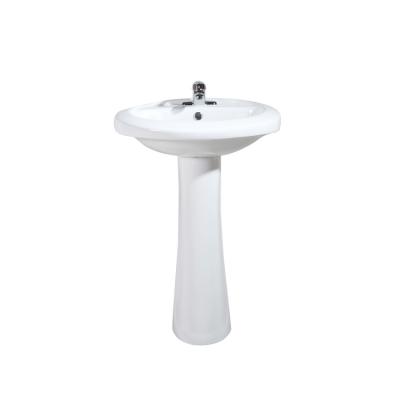 China Alas new model bathroom sink easy clean ceramic lembangan price in china pedestal sink for sale