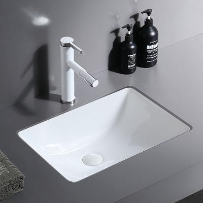 China Modern Home Use China Under Counter Square Sinks Ceramic Wash Basin for sale