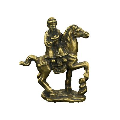 China China Antique Copper CA380-2 Small Ornaments Zodiac Fortuna Riding Horse Sculpture Pure Copper Crafts for sale