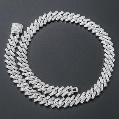 China TRENDY 18k Gold Plated Men's Cubic Zirconia Link Chain Bracelet Necklace Wholesale for sale