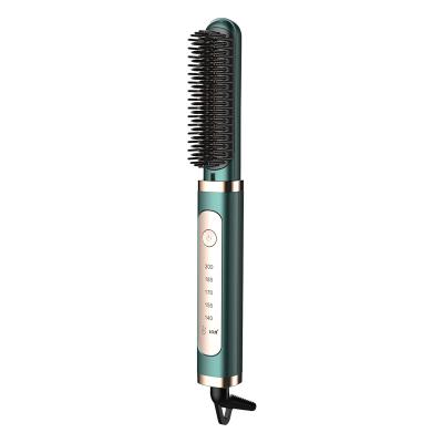 China Hair Modeling Styling Straightener Professional Tourmaline Ceramic Hair Curling Brush Straightening Comb Straight Comb for sale