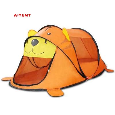 China Toy Tiger Animal Children's Play Tent House Camp Quick Automatic Pop Up Tent Outdoor Sunshade Tent Sports for sale