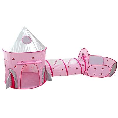 China Sports Toy Polyester Baby Tent House For Sale Kids Teepee With Tunnel 3 Buyers for sale