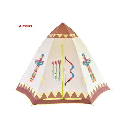 China Indian Sports Toy Tent Indoor Beautiful Hexagon Shape Kids Play Castle Tent For Kids for sale