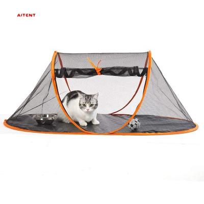 China Outdoor Automatic Travel Mesh Pet Folding Tent Fully Mosquito Proof And Insect Sleeping Breathable for sale