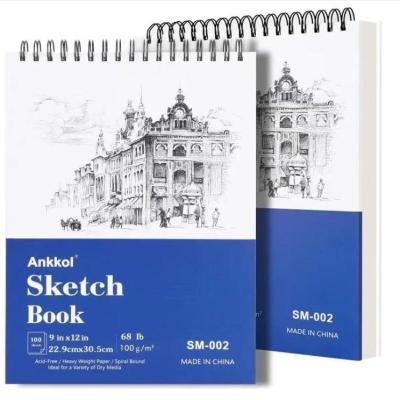 China A5 Spiral Bound Sketchbook 100 Sheets of Sturdy Acid Free Drawing Paper for Adults Teens for sale