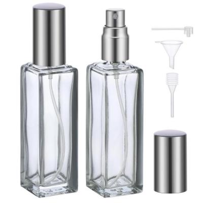 China Vielfalt Portable Quadrat leere Glas Parfüm Atomizer Flasche mit Spray Applikator zu verkaufen