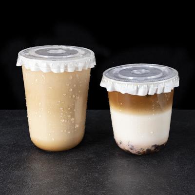 China Initial Payment Good Disposable Plastic Cup Shape Cup 16oz 24oz U Shape Boba Tea Cup for sale