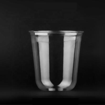 China Custom Logo Clear Plastic Disposable Cups for Smoothies Flat or Dome Lids Included for sale