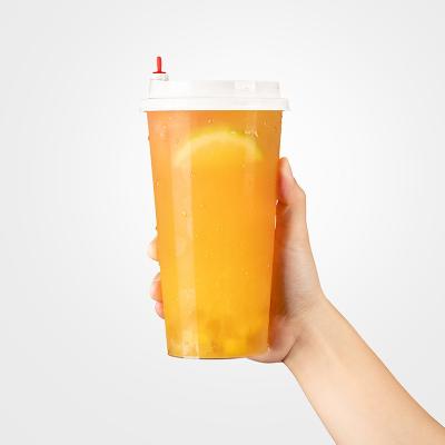 China 16oz Bubble Tea Plastic Cup Reusable PP Frosted Hard Transparent Cold Juice Drinking for sale