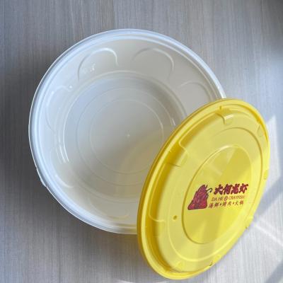 China 2000ml Black Plastic Food Containers for Food Preservation and Distribution for sale