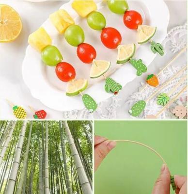 China Customized Natural Fruit Bamboo Skewers for Fruit and Salad Must-Have Kitchen Tool for sale