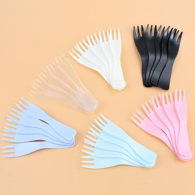 China Straight Style Disposable Plastic Cake Fork for Fruit Dim Sum and Other Foods for sale