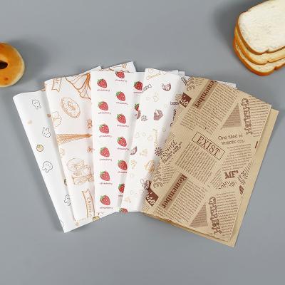 China Disposable Sandwich Packaging Paper Full Payment Food Oil Proof Paper for Simple Style for sale